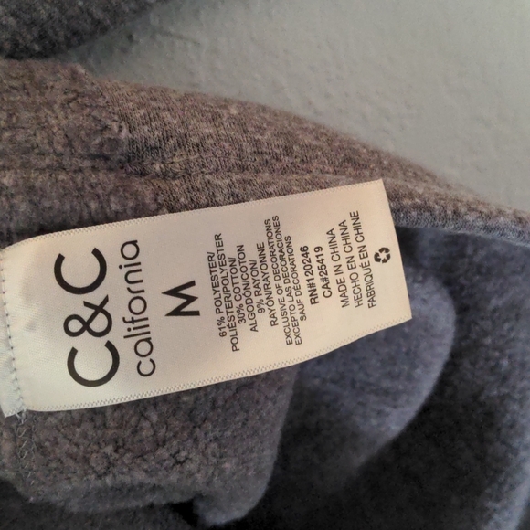 C&C California Comfortable Hoodie NWT $80 Sz: M - Picture 8 of 10